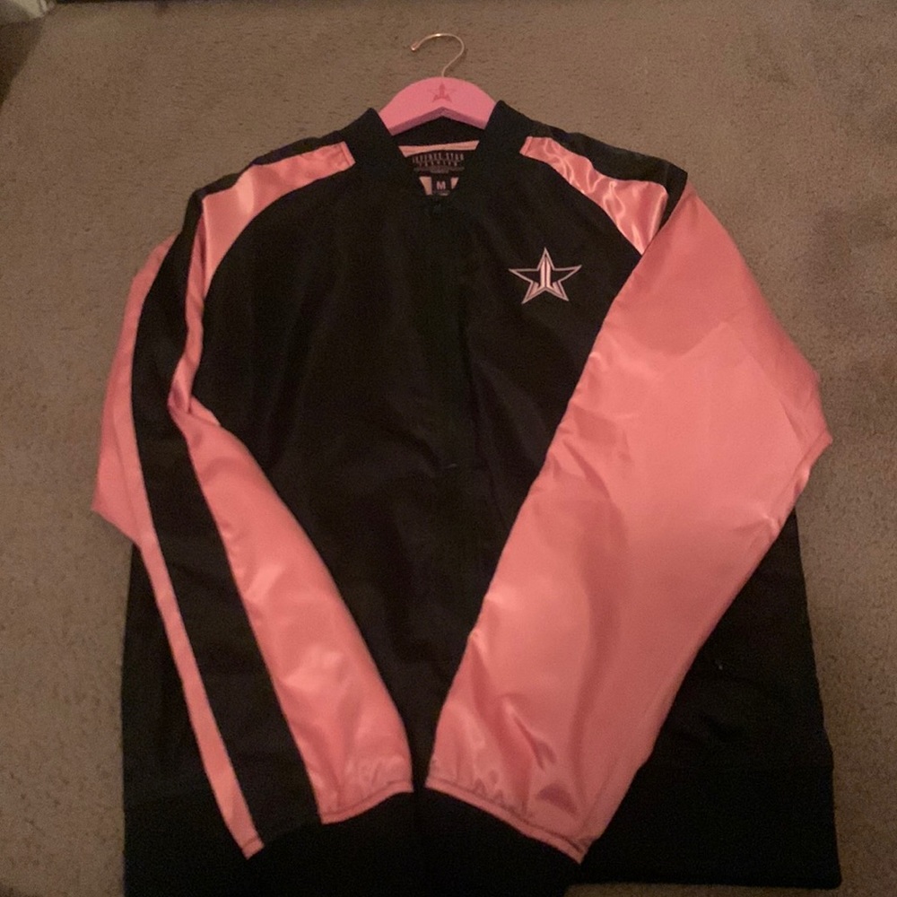 Baby Pink Jeffree Star bomber jacket